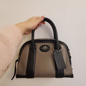 Mini Black&Cream Coach Handbag